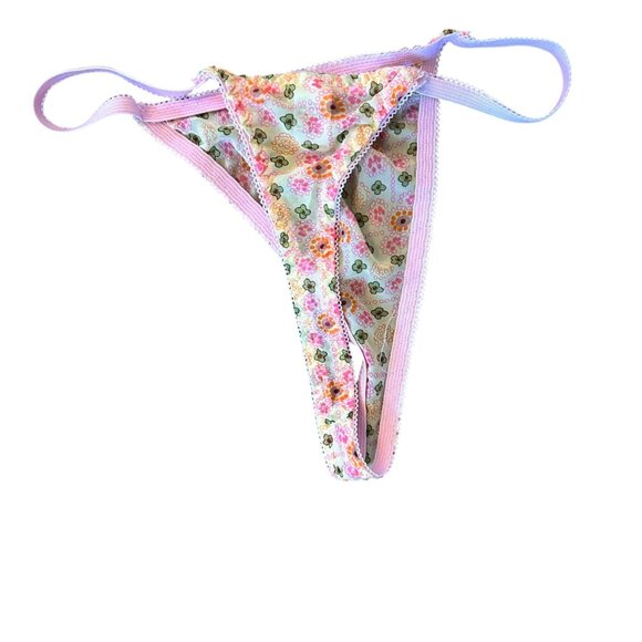 Vintage Cinema Etoile Pastel Floral Babydoll Chemise Nightie Set Y2K M - Picture 9 of 10